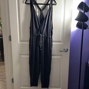 Free people dive in jumpsuit in dark navy